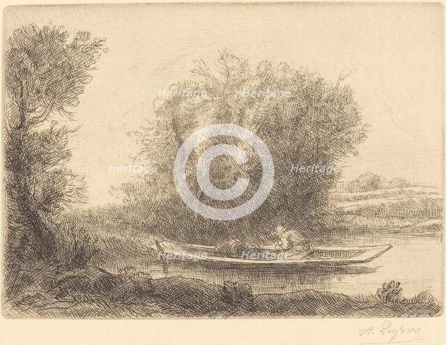 Bend in the River (Un coin de riviere). Creator: Alphonse Legros.