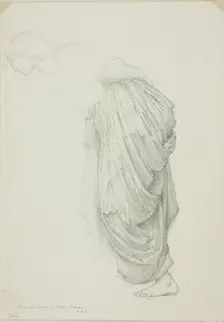 Bending Female Figure, study for Mirror of Venus, c. 1873-77. Creator: Sir Edward Coley Burne-Jones