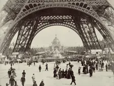 Beneath the Eiffel Tower, Paris, 1889. Creator: Unknown