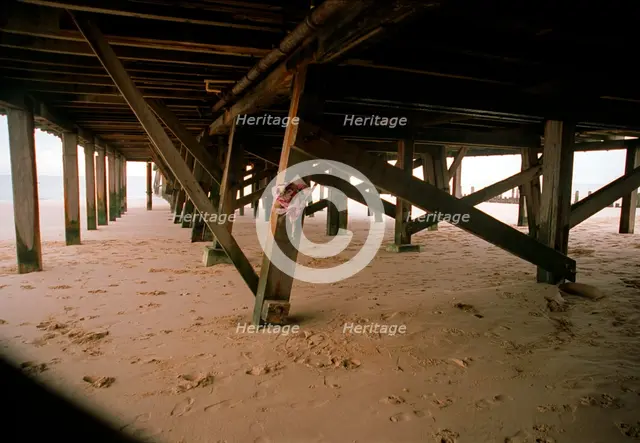Beneath the pier, Lowestoft, Suffolk, 2000. Artist: P Williams