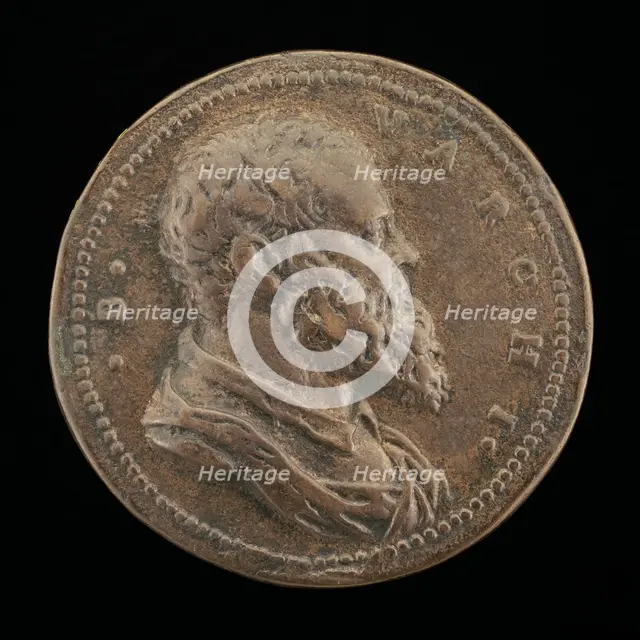Benedetto Varchi, 1502-1565, Florentine Historian and Man of Letters [obverse], c. 1561. Creator: Domenico Poggini.