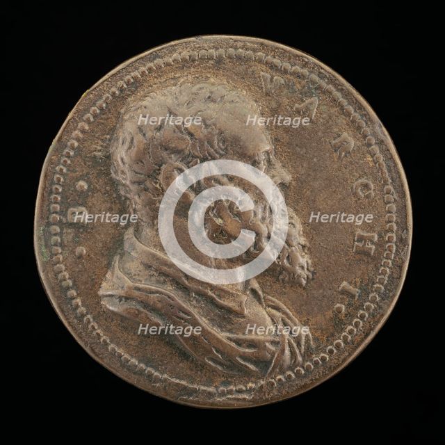 Benedetto Varchi, 1502-1565, Florentine Historian and Man of Letters [obverse], c. 1561. Creator: Domenico Poggini.