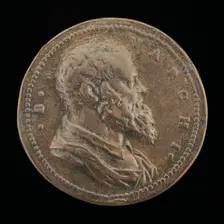 Benedetto Varchi, 1502-1565, Florentine Historian and Man of Letters [obverse], c. 1561. Creator: Domenico Poggini