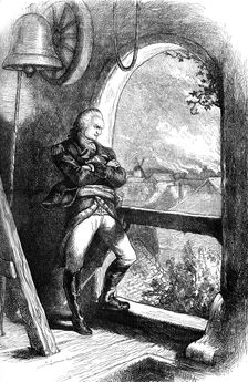 Benedict Arnold viewing the destruction of New London, 1781 (c1880)