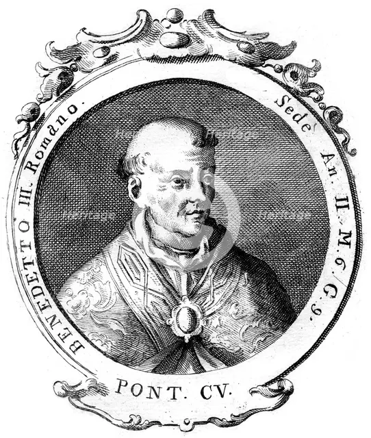 Benedict III, Pope of the Catholic Church. Artist: Unknown