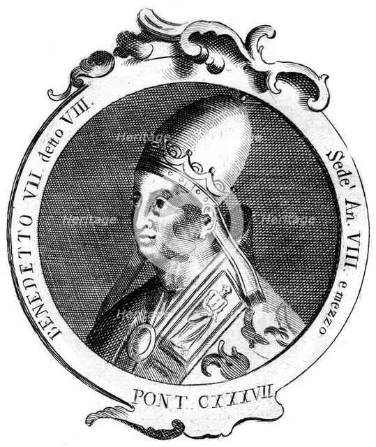 Benedict VII, Pope of the Catholic Church. Artist: Unknown