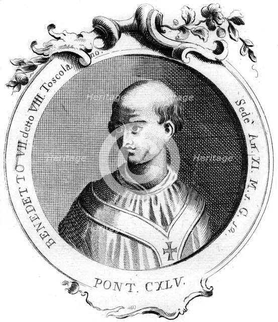 Benedict VII, Pope of the Catholic Church. Artist: Unknown