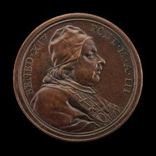 Benedict XIV (Prospero Lorenzo Lambertini, 1675-1758), Pope 1740 [obverse], 1743. Creator: Ottone Hamerani