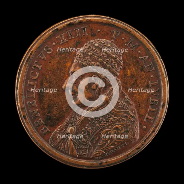 Benedict XIII (Piero Francesco Orsini, 1649-1730), Pope 1724 [obverse], 1724. Creator: Ermenegildo Hamerani.