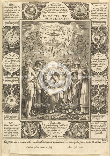 Benedicta tu in Mulieribus, from Christian and Profane Allegories. Creator: Hendrik Goltzius.