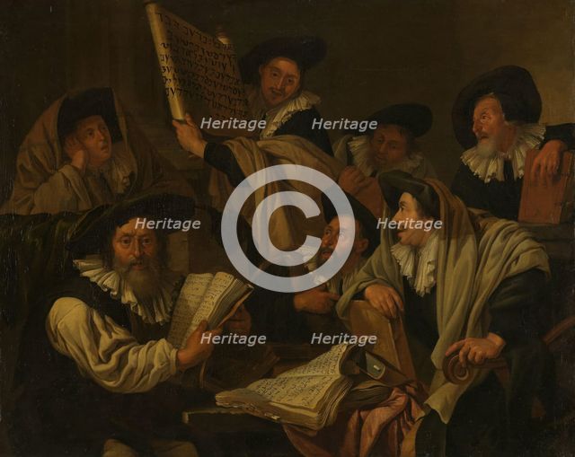 Benediction Being Read in the Synagogue, probably end of 1670s. Creator: Jacob Toorenvliet.