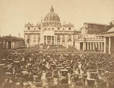 Benediction of the Pope on Easter Sunday, 1880s. Creator: Unknown