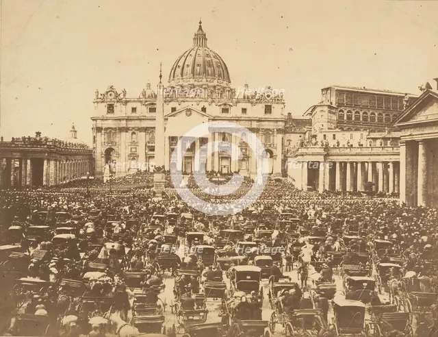 Benediction of the Pope on Easter Sunday, 1880s. Creator: Unknown.