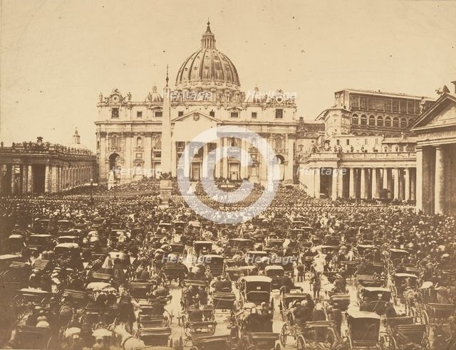 Benediction of the Pope on Easter Sunday, 1880s. Creator: Unknown.