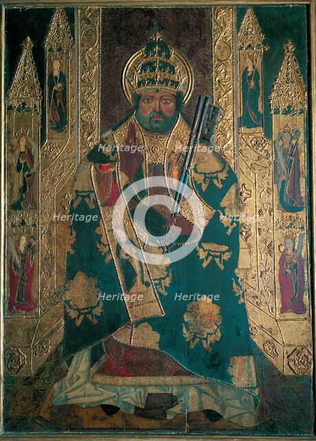 Benedicto XIII, alleged portrait of the antipope called Pedro de Luna who is representing San Pet…