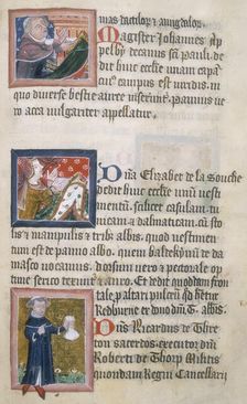 Benefactors to St Albans Abbey, c1380. Creator: Alan Strayler