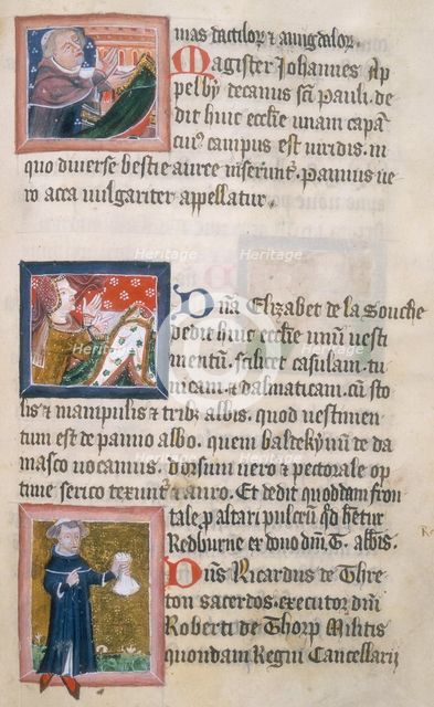Benefactors to St Albans Abbey, c1380. Creator: Alan Strayler.