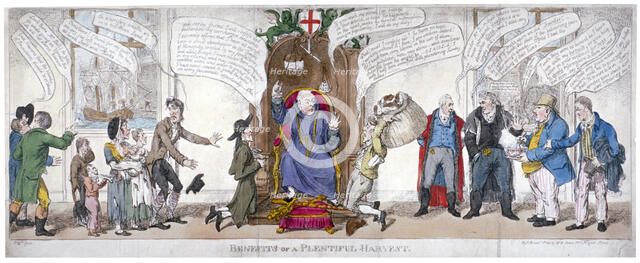 'Benefits of a plentiful harvest', 1813.                                              Artist: C Williams