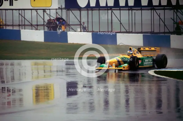 Benetton B193A Michael Schumacher  1993 Euro GP at Donington Artist: Unknown.