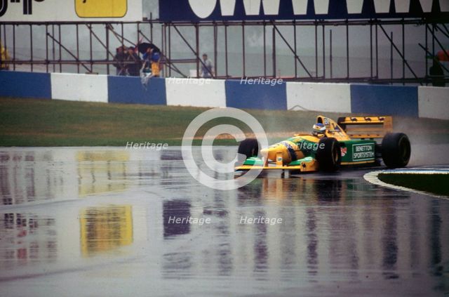 Benetton B193A Michael Schumacher  1993 Euro GP at Donington Artist: Unknown.