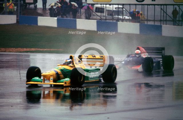 Benetton B193A Michael Schumacher 1993 Euro GP at Donington Artist: Unknown.