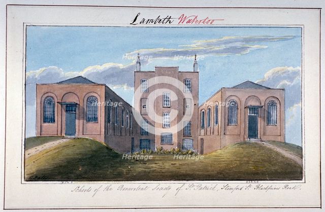 Benevolent Society of St Patrick's building, Stamford Street, Southwark, London, c1825. Artist: G Yates