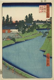 Benkei Moat from Soto-Sakurada to Kojimachi (Soto Sakurada Benkeibori Kojimachi)..., 1856. Creator: Ando Hiroshige