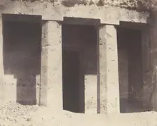 Béni-Haçan, Architecture Hypogéene - Tombeau d'Amoneï, 1851-52, printed 1853-54. Creator: Félix Teynard