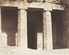 Béni Haçan, Architecture Hypogéenne, Tombeau d'Amoneï, 1851-52. Creator: Félix Teynard
