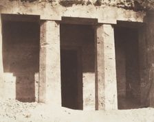 Béni Haçan, Architecture Hypogéenne, Tombeau d'Amoneï, 1851-52. Creator: Félix Teynard