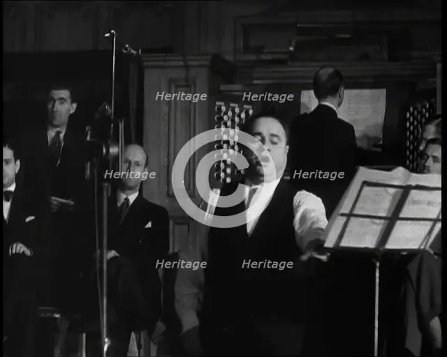 Beniamino Gigli Singing 'Largo' by Handel, 1930s. Creator: British Pathe Ltd.