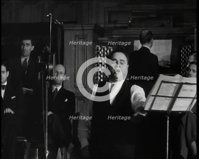 Beniamino Gigli Singing 'Largo' by Handel, 1930s. Creator: British Pathe Ltd.