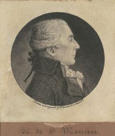 Bénigne-Charles Févret de Saint-Mémin, 1796. Creator: Charles Balthazar Julien Févret de Saint-Mémin
