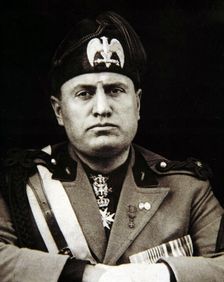 Benito Mussolini (1883-1949), Italian politician and dictator, reproduction of a photo