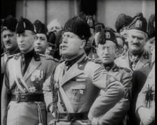 Benito Mussolini, the Italian Leader, Making a Speech and Standing With His Hands on His..., 1939. Creator: British Pathe Ltd