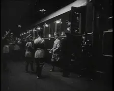 Benito Mussolini, the Italian Leader, Standing on a Platform With King Victor Emmanuel III..., 1938. Creator: British Pathe Ltd