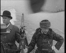Benito Mussolini (Il Duce) and Gabriele D'Annunzio Speeding Across Lake Garda, Italy..., 1929. Creator: British Pathe Ltd