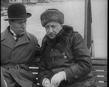 Benito Mussolini (Il Duce) and Gabriele D'Annunzio Speeding Across Lake Garda, Italy..., 1929. Creator: British Pathe Ltd