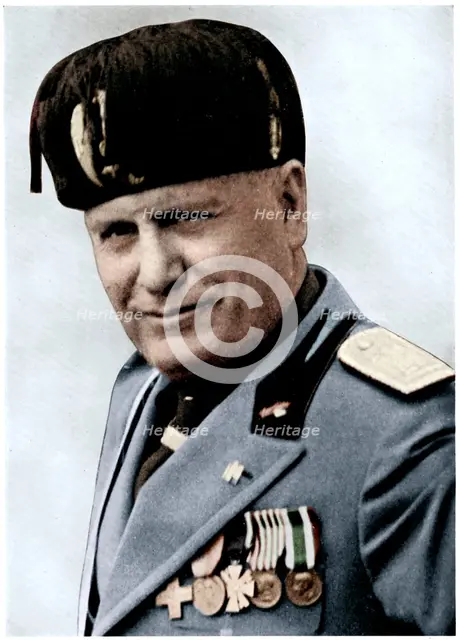 Benito Mussolini, Italian fascist dictator, 20th century.  Artists: Mussolini, Unknown.