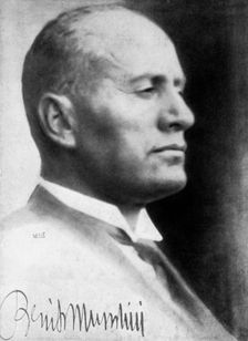Benito Mussolini, Italian fascist dictator, c1930s
