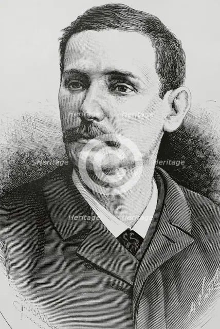 Benito Pérez Galdós, (1843-1920), Spanish novelist, playwright, chronicler and politician, 1883.  Creator: Arturo Carretero y Sánchez.