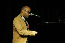 Benjamin Burrell, Carmen Souza's Silver Messengers, Verdict Jazz Club, Brighton East Sussex, 2019. Creator: Brian O'Connor