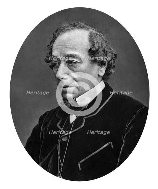 Benjamin Disraeli, 1st Earl of Beaconsfield (1804-1881), British Conservative statesman, c1880. Artist: Unknown