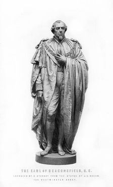 Benjamin Disraeli, 1st Earl of Beaconsfield, English statesman and literary figure, 1881.Artist: George J Stodart