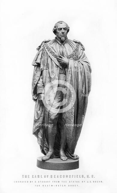 Benjamin Disraeli, 1st Earl of Beaconsfield, English statesman and literary figure, 1881.Artist: George J Stodart