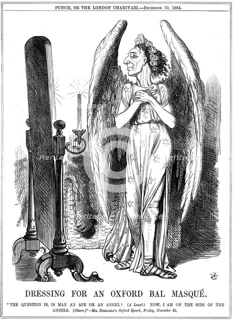 Benjamin Disraeli, British Conservative, cartoon from 'Punch', 1864. Artist: John Tenniel