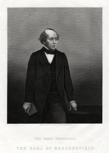 Benjamin Disraeli, Earl of Beaconsfield, Prime Minister, 1880. Artist: DJ Pound