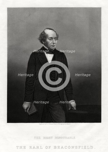 Benjamin Disraeli, Earl of Beaconsfield, Prime Minister, 1880. Artist: DJ Pound