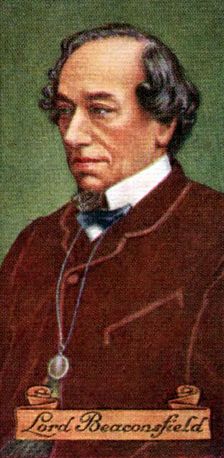 Benjamin Disraeli, Earl of Beaconsfield, taken from a series of cigarette cards, 1935