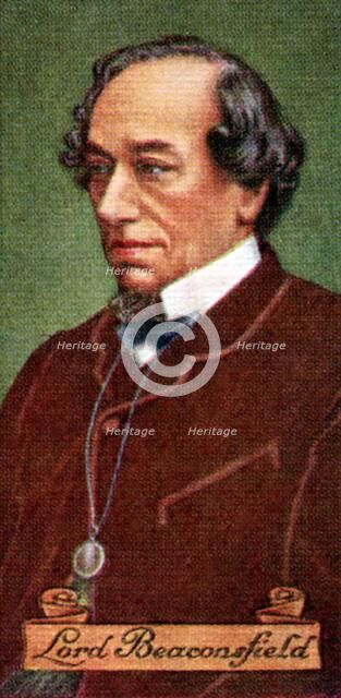 Benjamin Disraeli, Earl of Beaconsfield, taken from a series of cigarette cards, 1935. Artist: Unknown